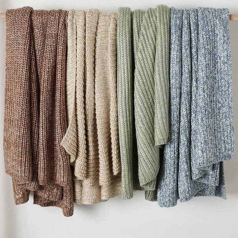 West Elm Marled Rib Knit Throw 50X60 image number 1